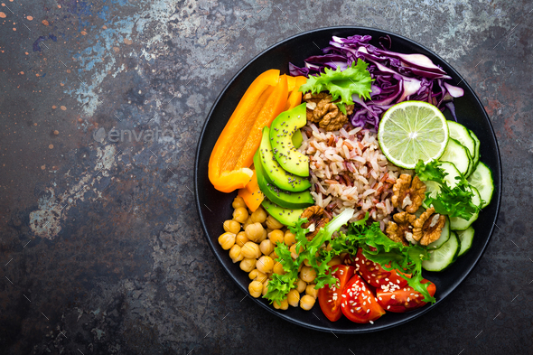 Buddha bowl dish - Stock Photo - Images