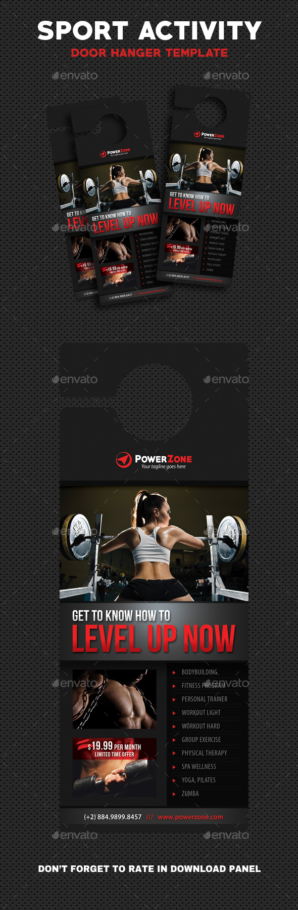 Sport Activity Door Hanger 07 - Miscellaneous Print Templates