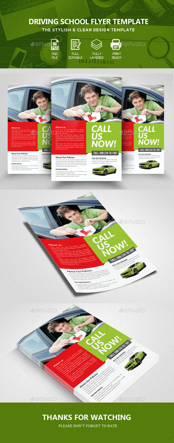 Driving School Flyer Template - Commerce Flyers