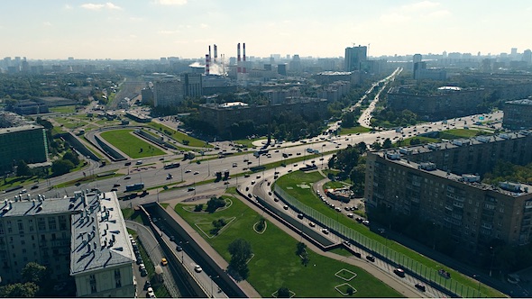 Over the Leninsky Avenue in Moscow
