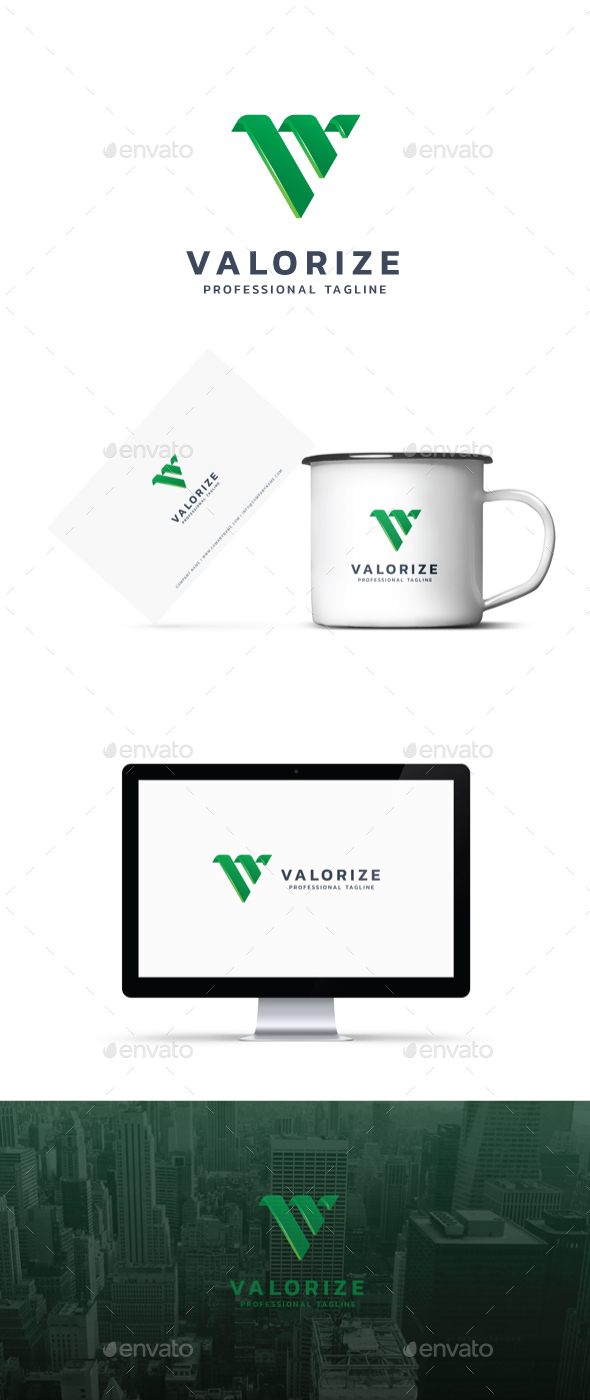 Letter V - Valorize Logo - Abstract Logo Templates