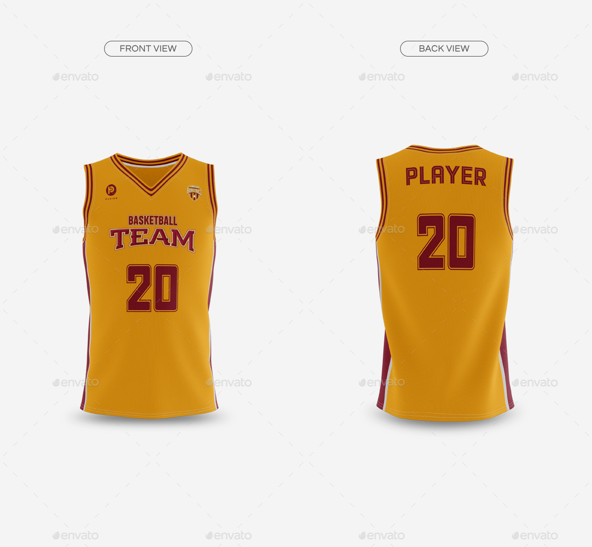 Download Basketball Jersey With V Neck Mock Up By Trdesignme Graphicriver