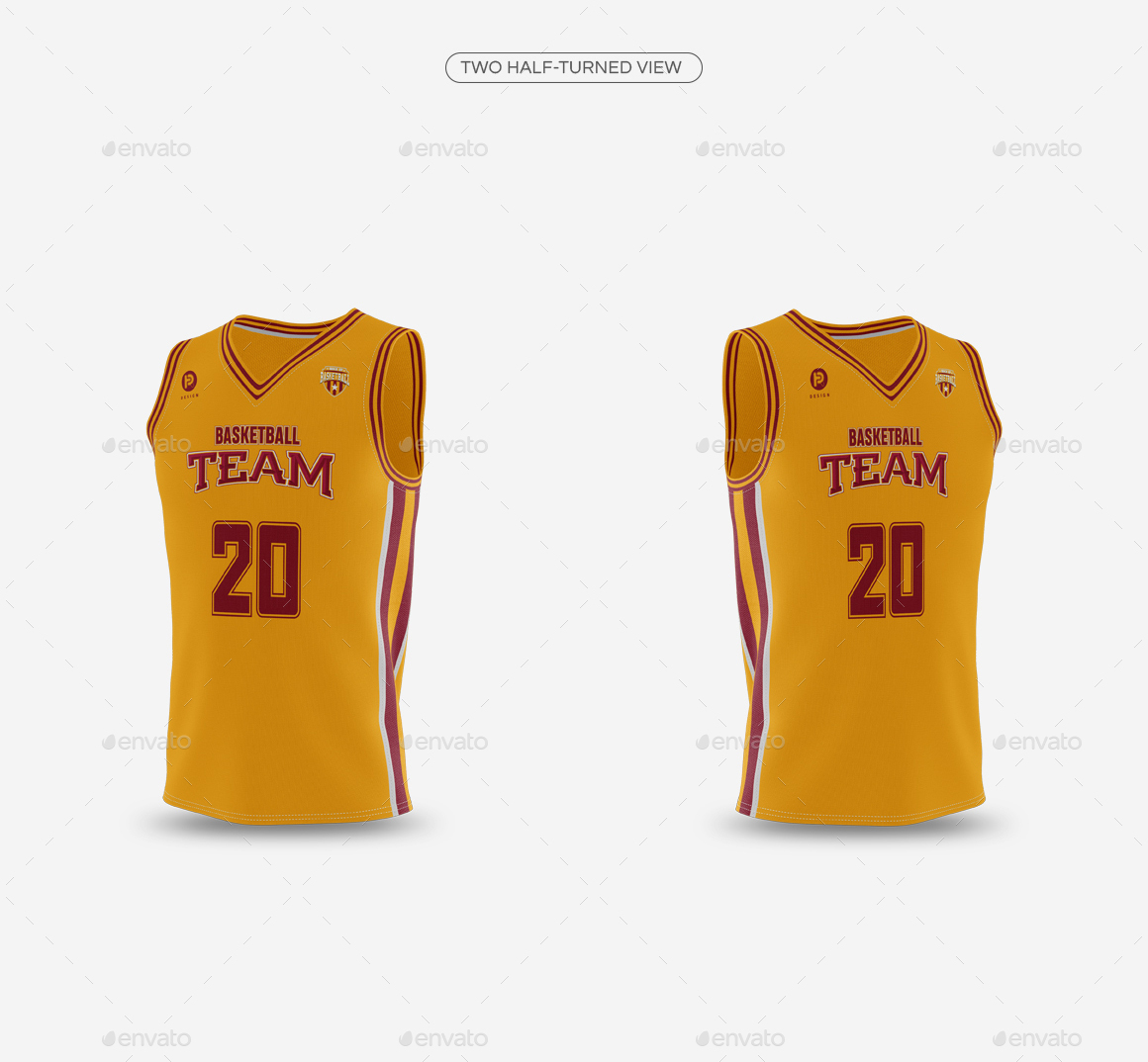 Download 13+ Basketball Jersey With V-Neck Mockup Front View ...