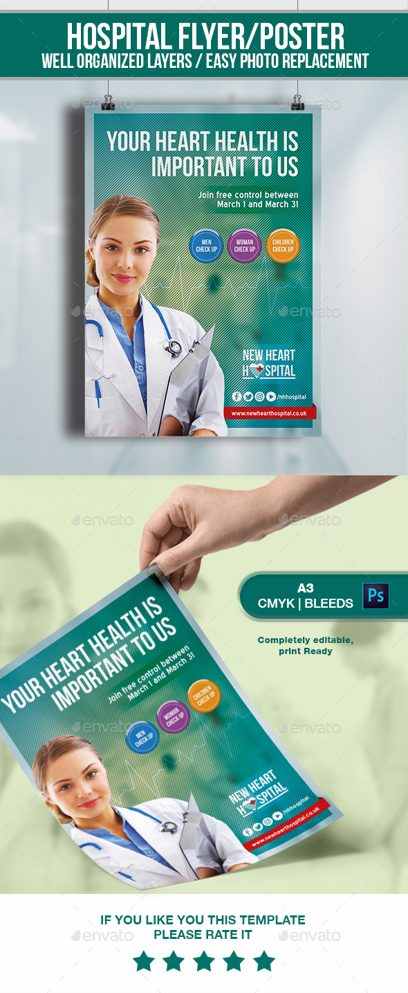 Hospital Flyer&Poster - Flyers Print Templates