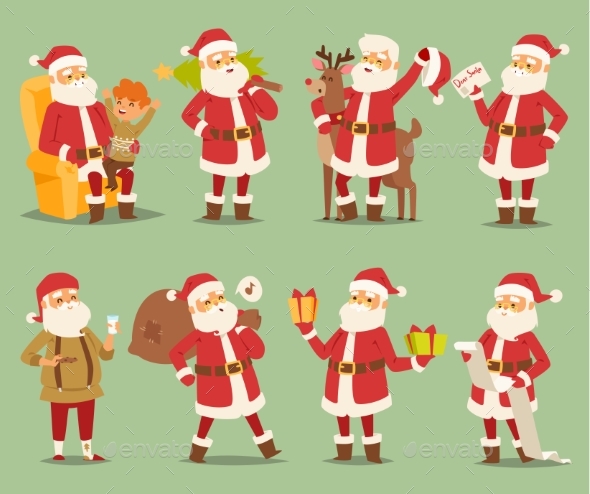 Christmas Santa Claus Vector Character - Christmas Seasons/Holidays