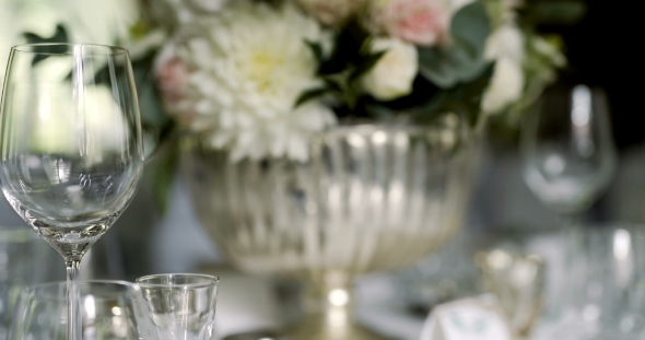 Decorated Table for a Wedding Dinner alt