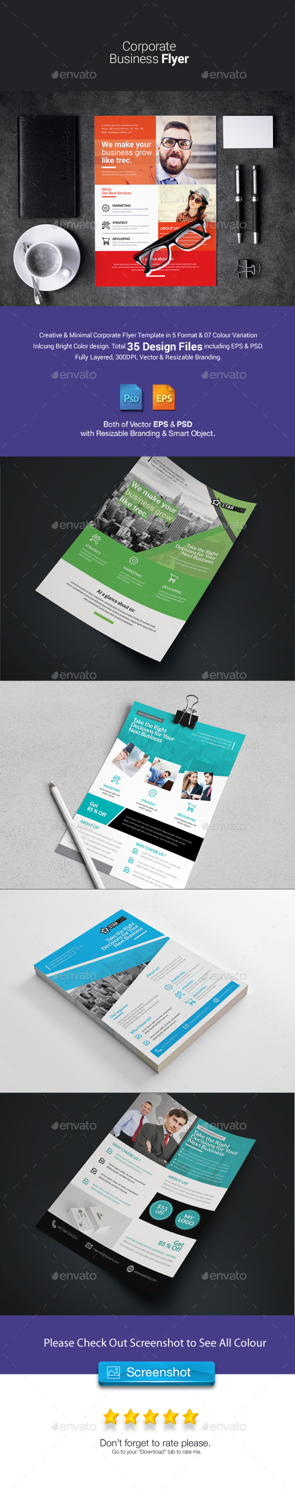 Corporate Flyer Bundle 5 in 1 - Corporate Flyers