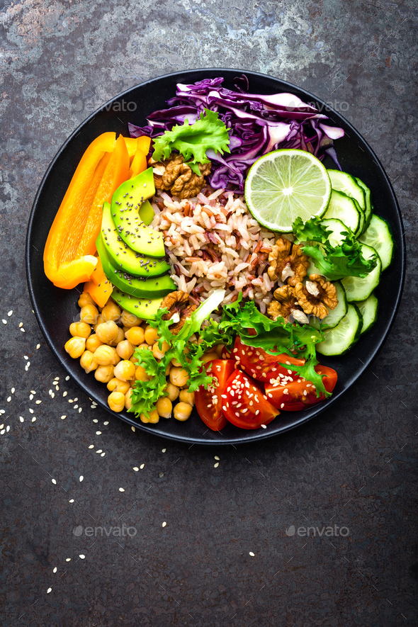 Buddha bowl dish - Stock Photo - Images