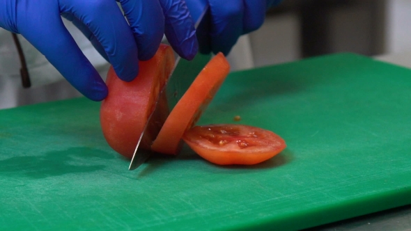 Food Kitchen Restaurant Meal Chef Cut Tomato