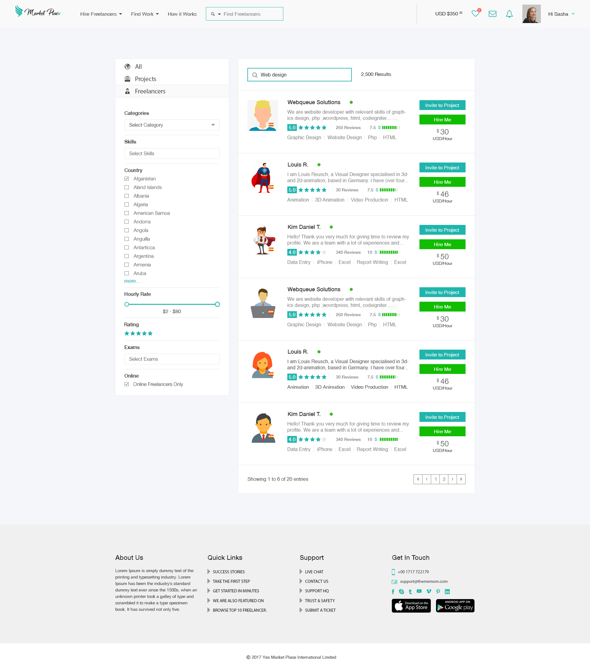 Yes Market Place Freelance Marketplace Psd Template By Thememom Themeforest Freelance Marketplace Website Template