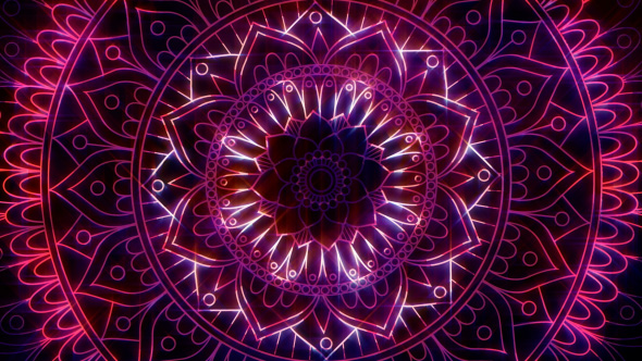 Hypnotic Neon Mandala