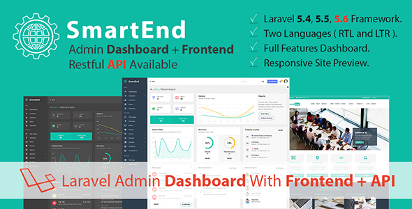 SmartEnd - Laravel Admin Dashboard with Frontend and Restful API - CodeCanyon Item for Sale