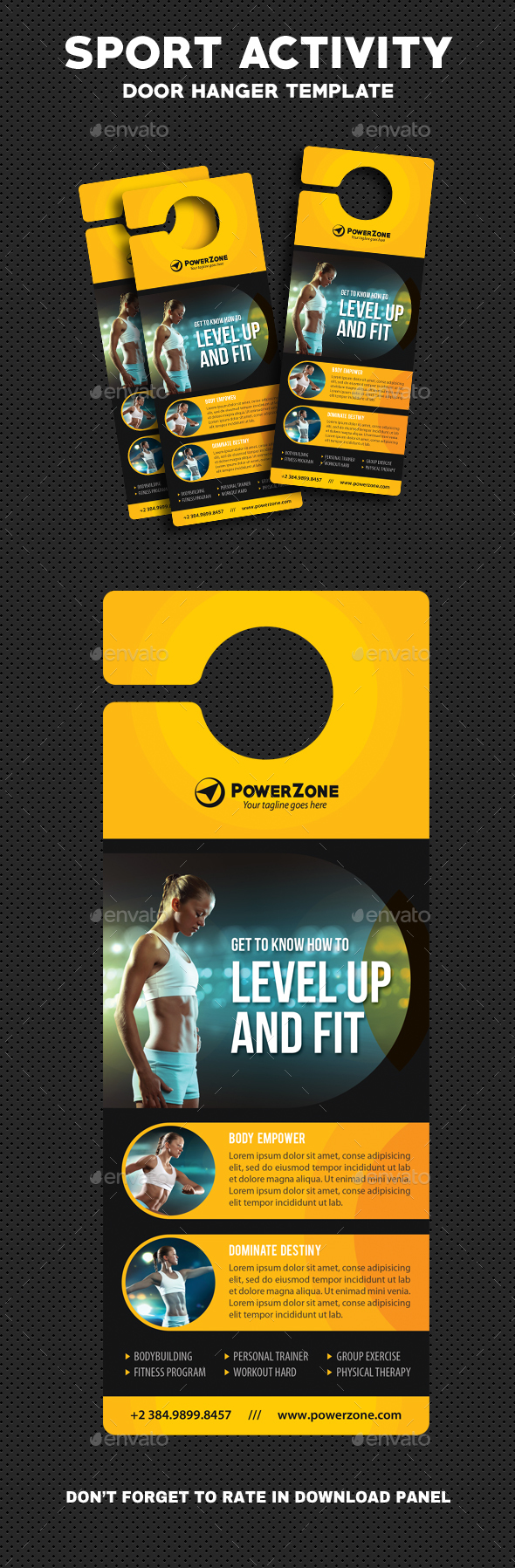 Sport Activity Door Hanger 08 - Miscellaneous Print Templates