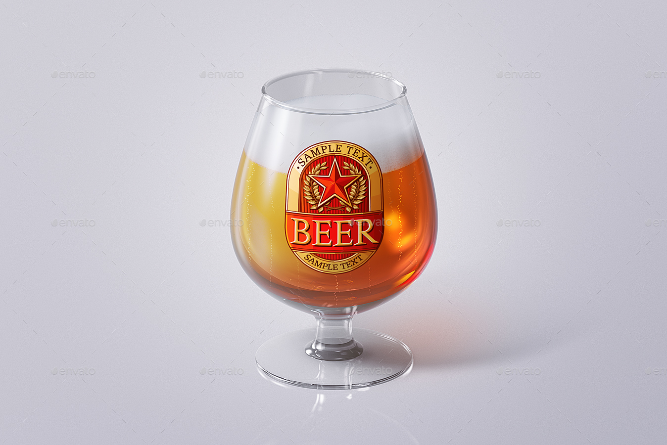 Beer Glass Mock Up Snifter By Ayashi Graphicriver