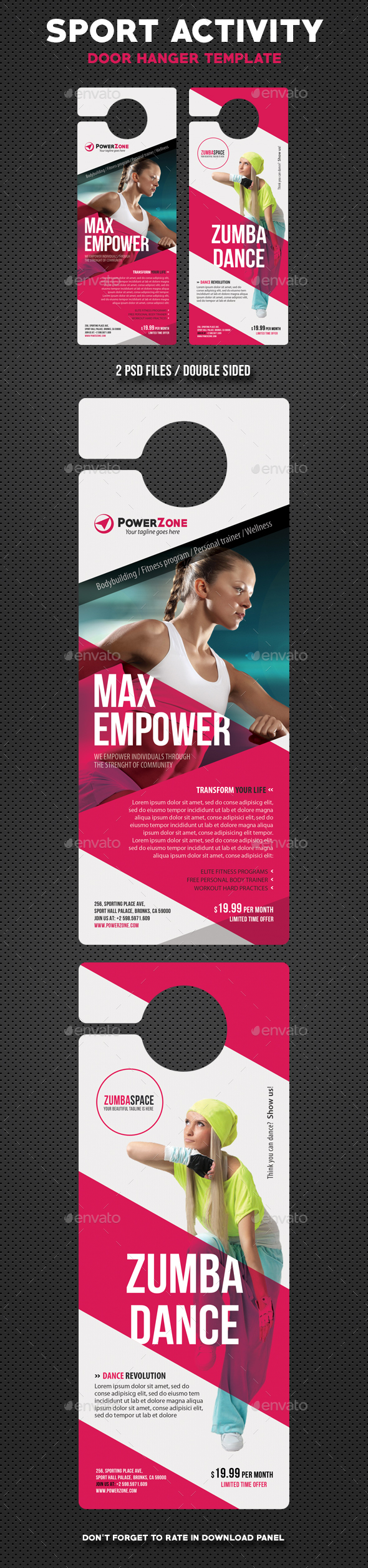 Sport Activity Door Hanger 09 - Miscellaneous Print Templates