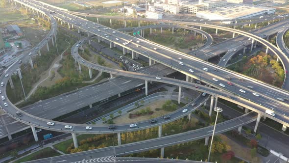 Busy traffic road in hangzhou city alt