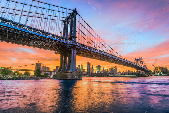 Manhattan Bridge New York City - Stock Photo - Images