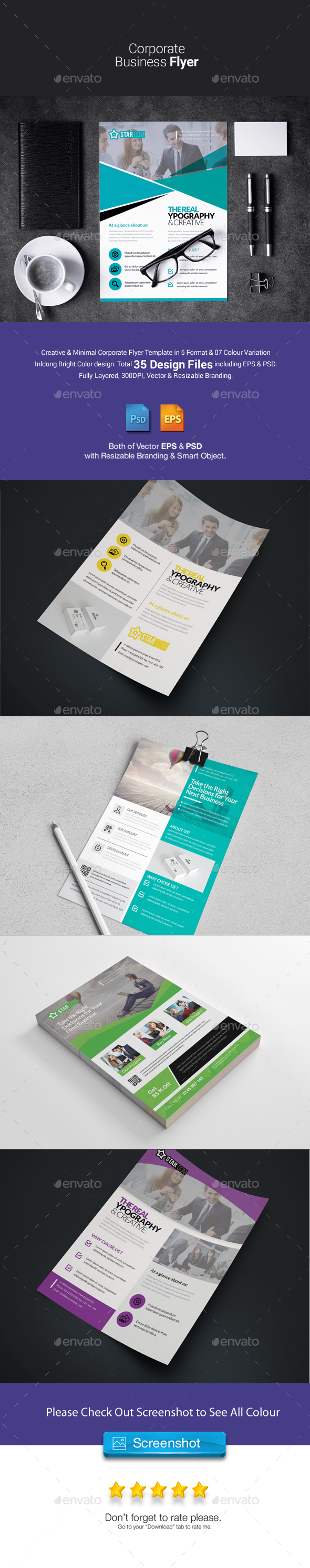 Corporate Flyer Bundle 5 in 1 - Corporate Flyers