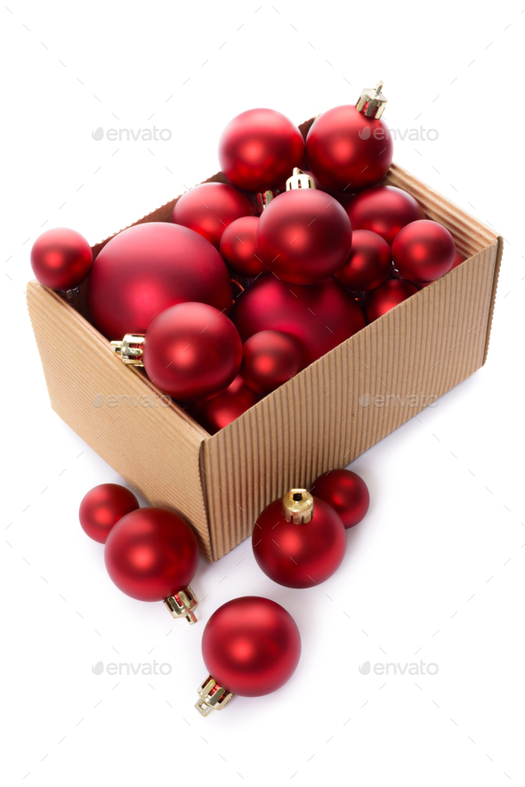 Red Christmas balls - Stock Photo - Images