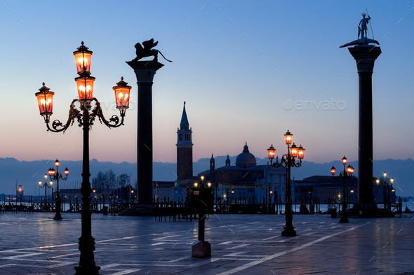Morning at San Marco square - Stock Photo - Images