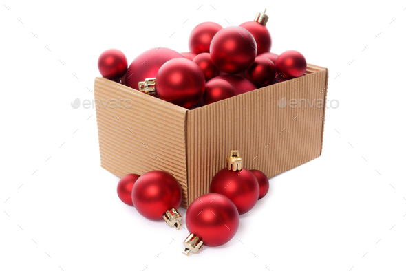 Red Christmas balls - Stock Photo - Images