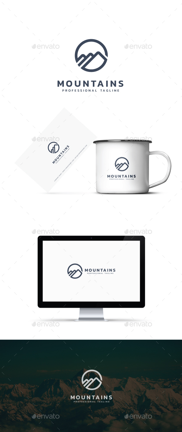 Mountains Logo - Symbols Logo Templates
