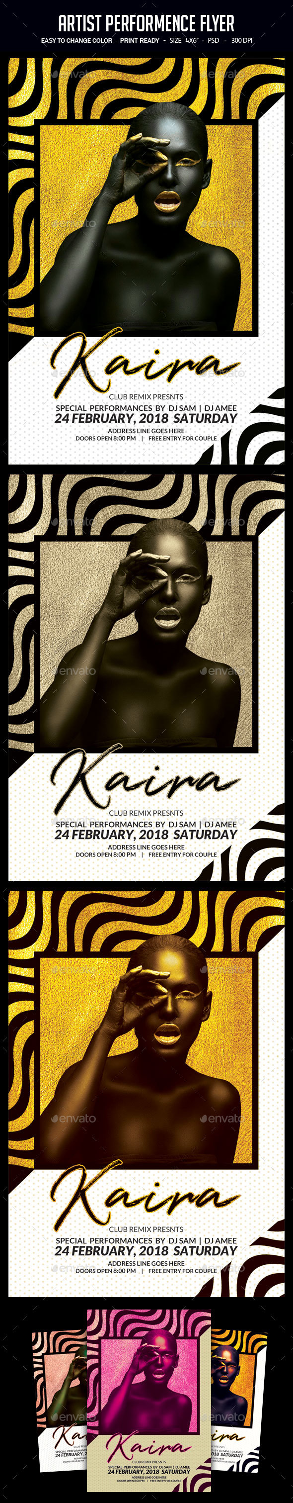 Artist Performance Flyer - Clubs & Parties Events