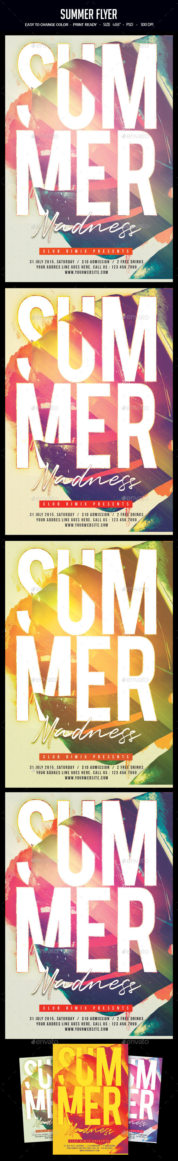 Summer Flyer - Clubs & Parties Events