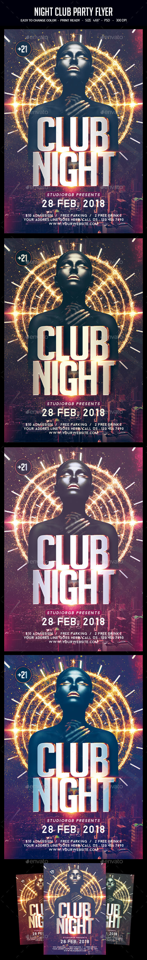 Night Club Party Flyer - Clubs & Parties Events