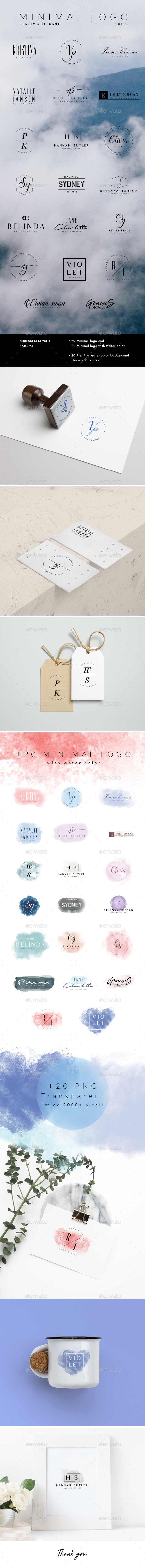 Minimal Logo Vol.4 - Badges & Stickers Web Elements