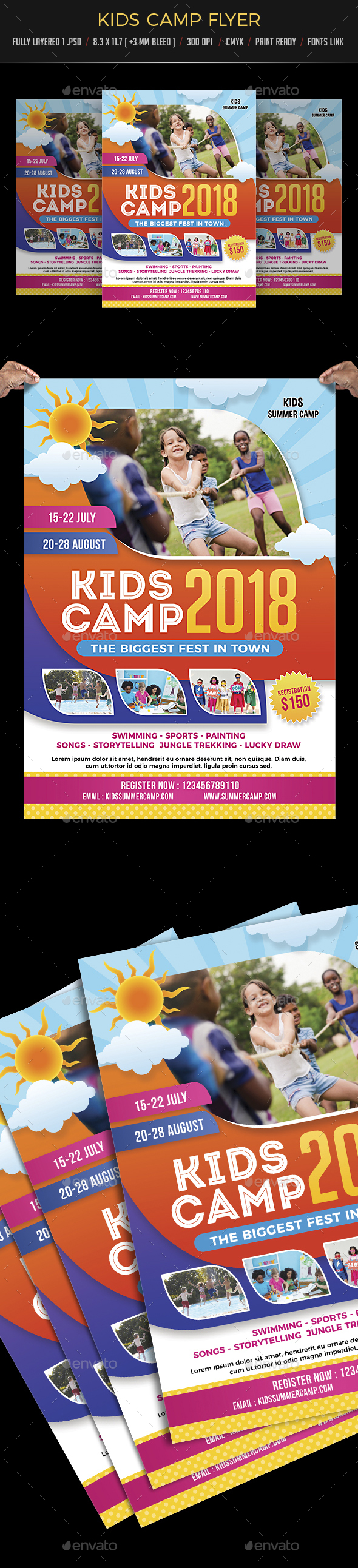 Kids Camp Flyer - Flyers Print Templates
