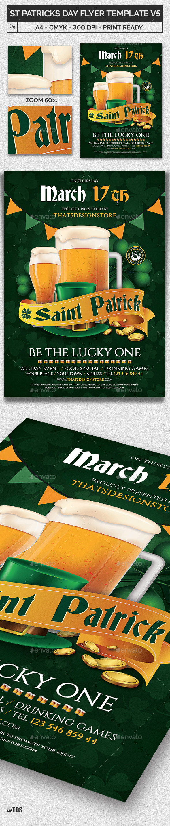 Saint Patricks Day Flyer Template V5 - Holidays Events