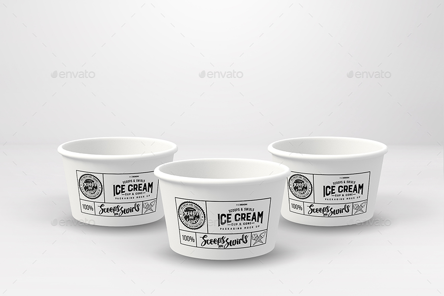 Download Graphicriver Packaging Mockup Ice Cream Yogurt Cup Cone