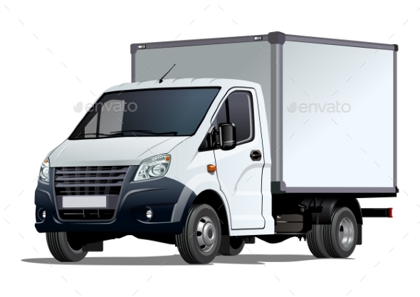 Vector Truck Template Isolated on White - Man-made Objects Objects