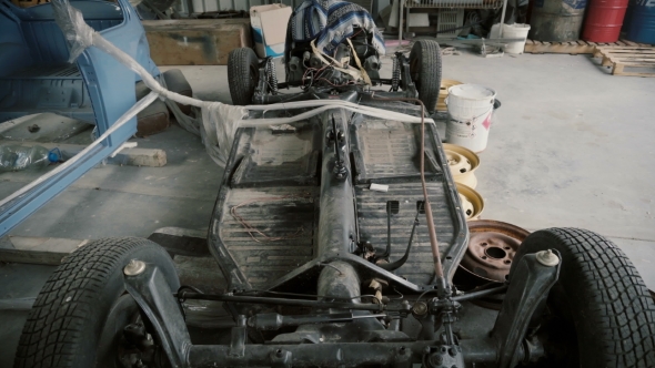 Chassis of the Car in the Garage