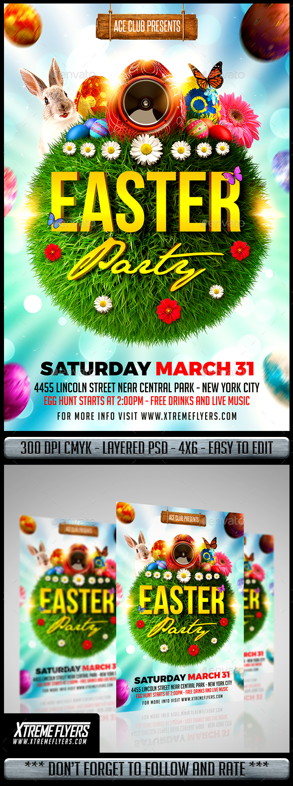 Easter Party Flyer - Holidays Events