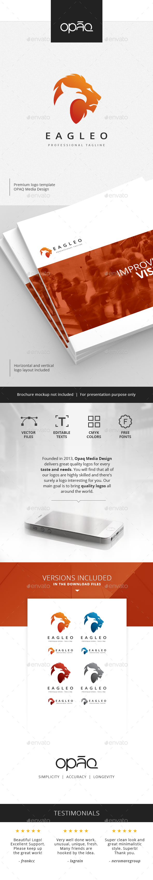Lion Eagle Logo - Animals Logo Templates