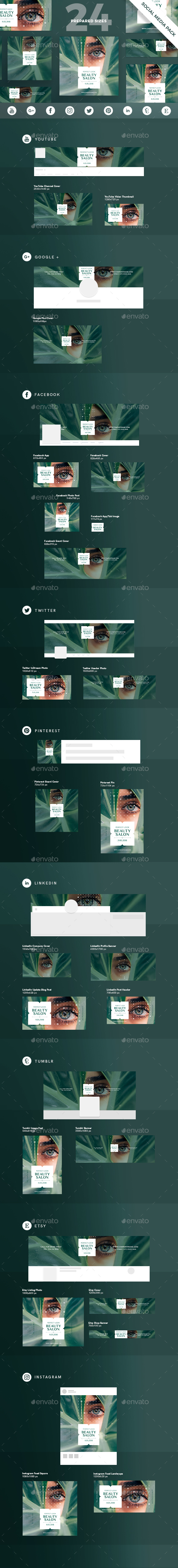 Beauty Salon Social Media Pack - Miscellaneous Social Media