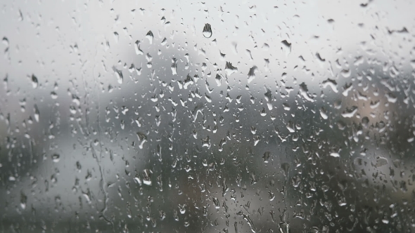 Rain on Window Glass