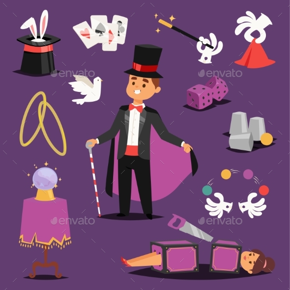 Illusionist Vector Magic Man - Miscellaneous Vectors