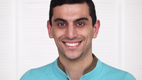 Happy Middle Eastern Man Smiling