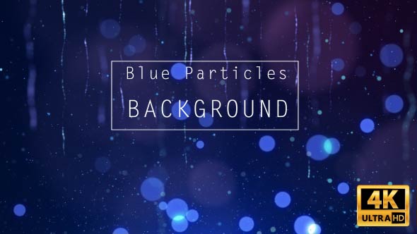 Blue Glitter Particles Background