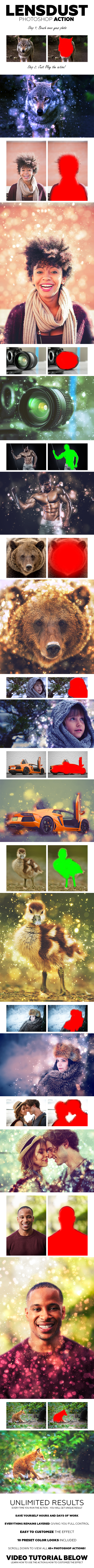 LensDust Photoshop Action - Photo Effects Actions
