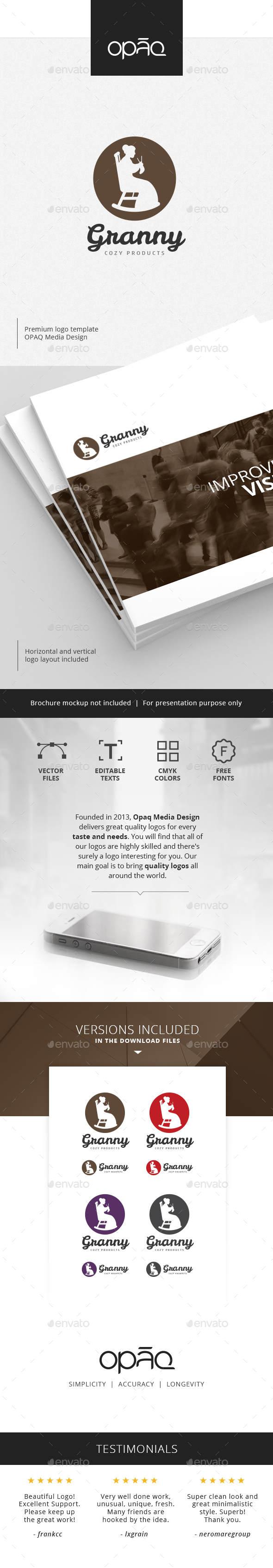 Granny Old Woman Logo - Humans Logo Templates