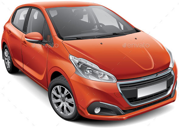 French Compact Hatchback - Man-made Objects Objects