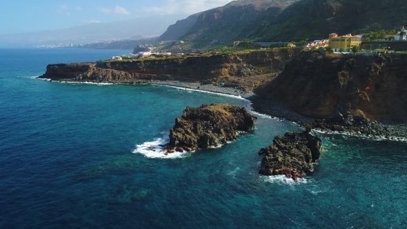 Flight Over Seashore at Tenerife