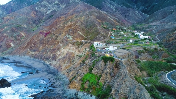 Flight Over Seashore at Tenerife