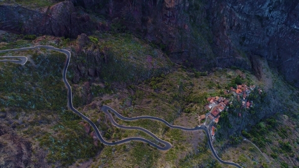 Winding Road Near Masca Gorge