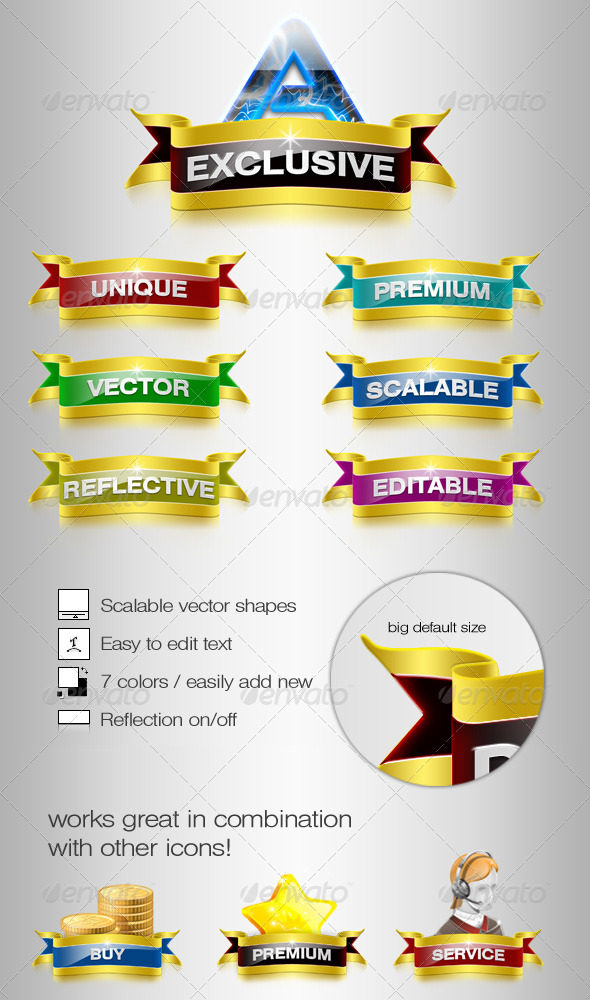Exclusive Web Ribbons - Miscellaneous Web Elements