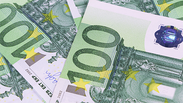 Background of 100 Euro Banknotes